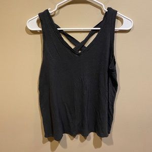 Stem Black V-Neck Tank Top